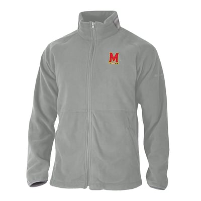  Maryland Terrapins Columbia Everest Ridge Raglan Full-Zip Fleece Jacket - Gray