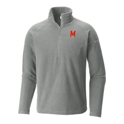  Maryland Terrapins Columbia Everest Ridge Raglan Half-Zip Fleece Jacket - Gray
