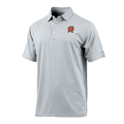  Maryland Terrapins Columbia Tempo Swing Polo - Gray