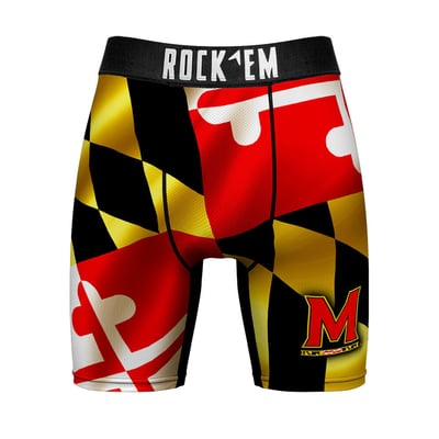  Maryland Terrapins Rock Em Localized Boxer Briefs - Red