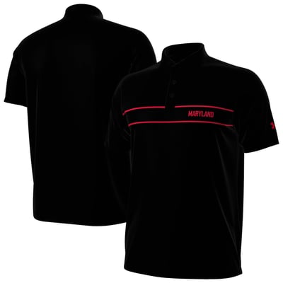 Maryland Terrapins Under Armour 2026 Sideline Playoff Chest Stripe Polo - Black