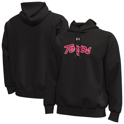  Maryland Terrapins Under Armour Core Icon Fleece Pullover Hoodie - Black