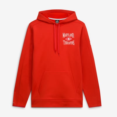 Maryland Terrapins Under Armour 2026 Sideline Pro Storm Fleece Hoodie - Red