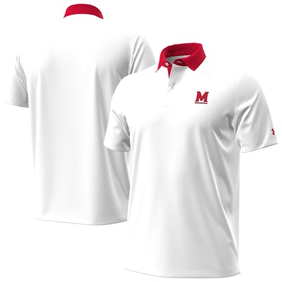 Maryland Terrapins Under Armour 2026 Sideline Playoff Novelty Polo - White