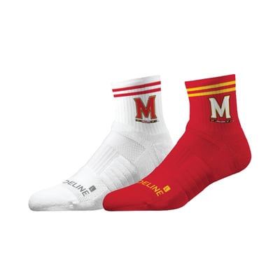 Maryland Terrapins Strideline Unisex Team 2-Pack Half Calf Knit Socks Set