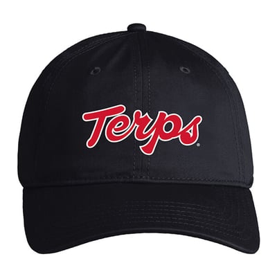  Maryland Terrapins Under Armour Unisex Washed Cotton Adjustable Hat - Black