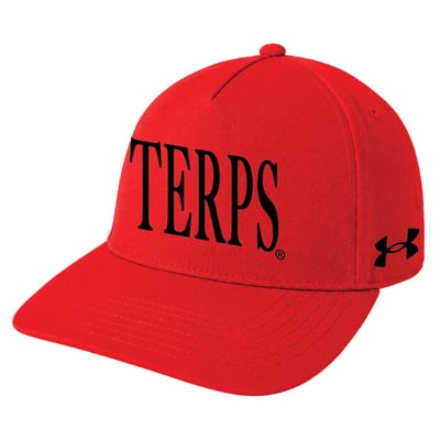 Maryland Terrapins Under Armour Unisex Blitzing Accent 5-Panel Iso-Chill Adjustable Hat - Red
