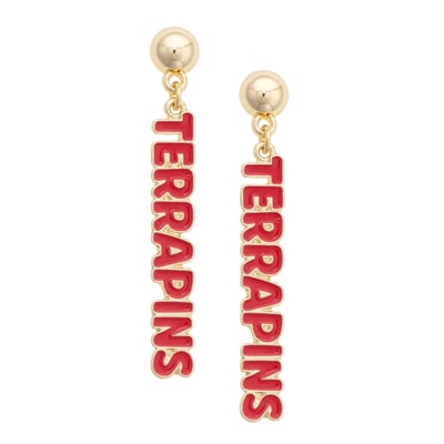 Maryland Terrapins CANVAS Style Women's Nameplate Earrings