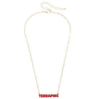 Maryland Terrapins CANVAS Style Women's Nameplate Necklace
