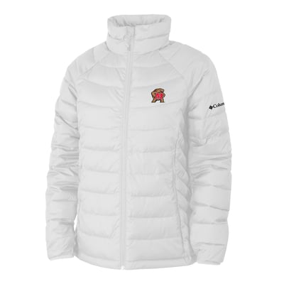  Maryland Terrapins Columbia Women's Powder Lite II Omni-Heat Raglan Full-Zip Jacket - White