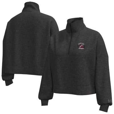 Maryland Terrapins Under Armour Women's Icon Fleece Half-Zip Jacket - Heather Black