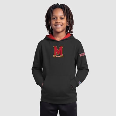  Maryland Terrapins Champion Youth Fleece Hoodie - Black