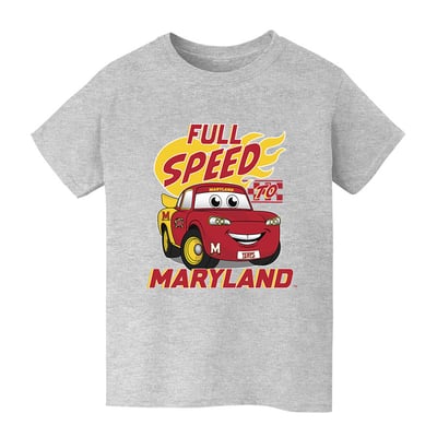  Maryland Terrapins Vive La Fete Youth Full Speed T-Shirt - Gray