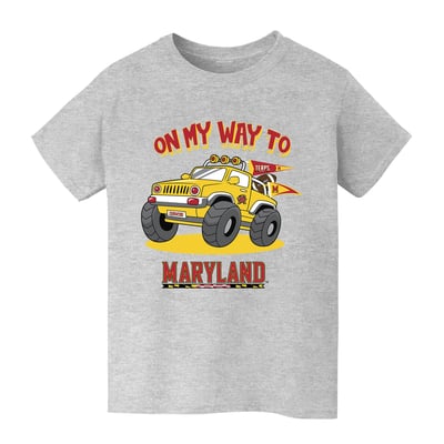 Maryland Terrapins Vive La Fete Youth On My Way T-Shirt - Gray