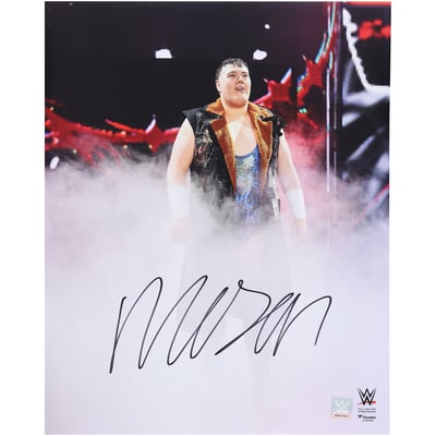 Mason Rook WWE Autographed Fanatics Authentic 16" x 20" Entrance In Smoke Photograph