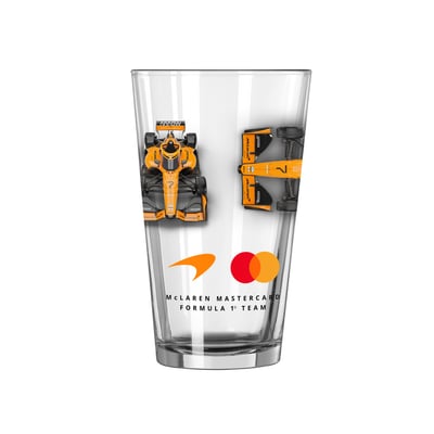 McLaren F1 Team Logo Brands 16oz F1 Car Pint Glass
