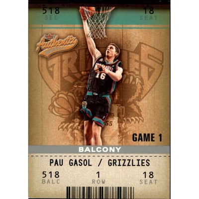 2002-03 Fleer Authentix Balcony #54 Pau Gasol