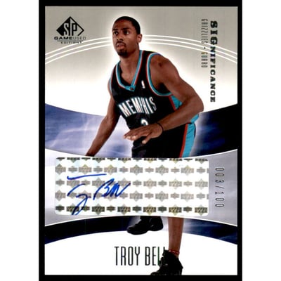 2004-05 SP Game Used SIGnificance #TB Troy Bell