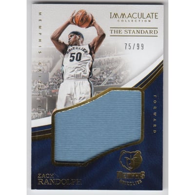 2016-17 Immaculate Collection The Standard Relics #100 Zach Randolph/99