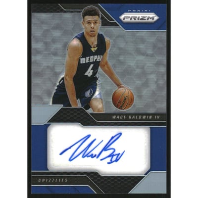 2016-17 Panini Prizm Rookie Signatures Prizms Blue #15 Wade Baldwin IV