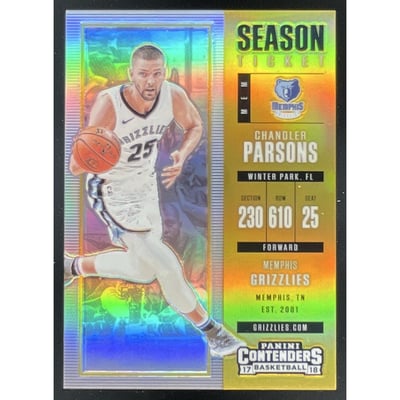2017-18 Contenders Season Ticket Premium Edition Gold #4 Chandler Parsons /10