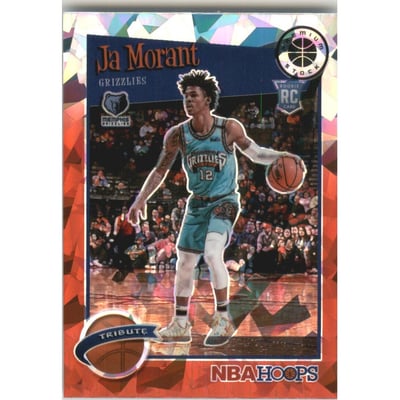 2019-20 Hoops Premium Stock Prizms Red Cracked Ice #297 Ja Morant