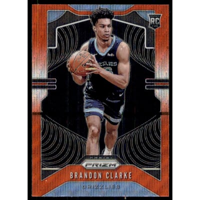 2019-20 Panini Prizm Prizms Ruby Wave #266 Brandon Clarke