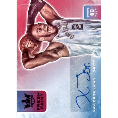 2020-21 Court Kings Fresh Paint Autographs Violet #5 Xavier Tillman/49
