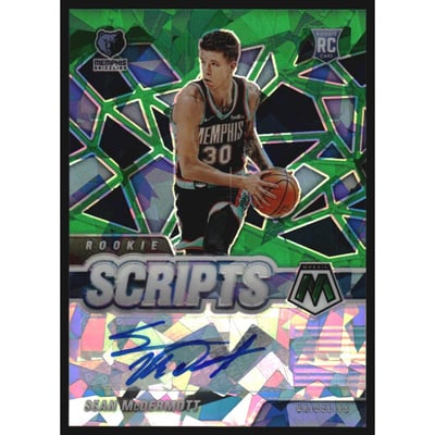 2020-21 Panini Mosaic Rookie Scripts Green Ice #18 Sean McDermott