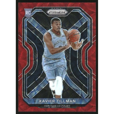 2020-21 Panini Prizm Prizms Choice Red #299 Xavier Tillman
