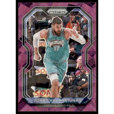 2020-21 Panini Prizm Prizms Purple Ice #188 Jonas Valanciunas