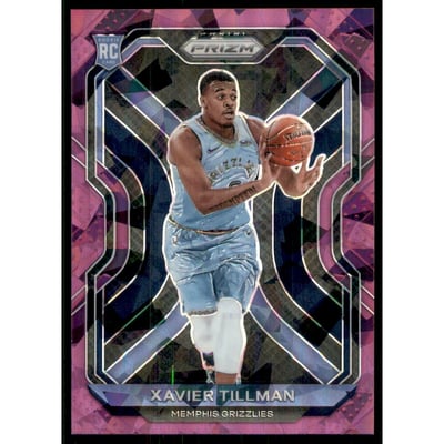 2020-21 Panini Prizm Prizms Purple Ice #299 Xavier Tillman