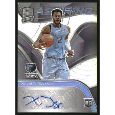 2020-21 Panini Spectra Aspiring Autographs #34 Xavier Tillman/49