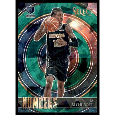 2020-21 Select Numbers Prizms Green #18 Ja Morant