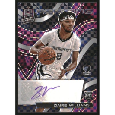 2021-22 Panini Spectra Aspiring Autographs Purple #46 Ziaire Williams/35