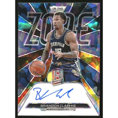 2021-22 Panini Spectra In The Zone Autographs Astral #11 Brandon Clarke/49
