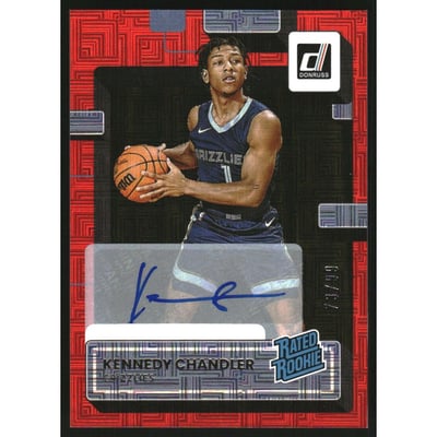 2022-23 Donruss Rated Rookies Signatures Choice Red #236 Kennedy Chandler