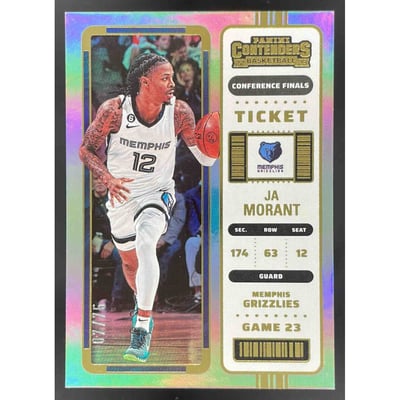 2022-23 Panini Contenders Conference Finals Ticket #77 Ja Morant /75