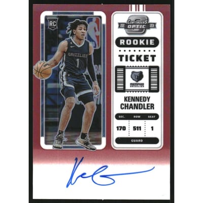 2022-23 Panini Contenders Optic Red #115 Kennedy Chandler AU