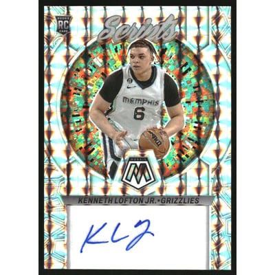 2022-23 Panini Mosaic Rookie Scripts Kenneth Lofton Jr. Autograph RC Auto