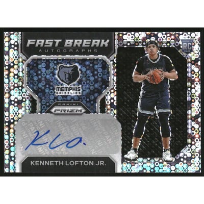 2022-23 Panini Prizm Fast Break Rookie Autographs #21 Kenneth Lofton Jr.