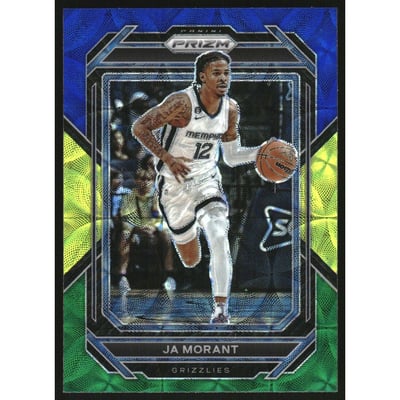 2022-23 Panini Prizm Prizms Choice Blue Yellow and Green #200 Ja Morant