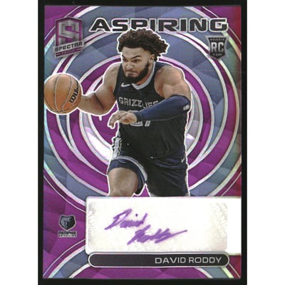 2022-23 Panini Spectra Aspiring Autographs Purple #27 David Roddy