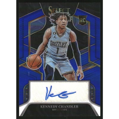 2022-23 Select Rookie Signatures Blue Prizm #38 Kennedy Chandler