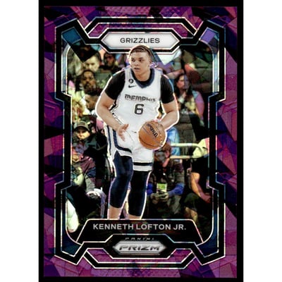 2023-24 Panini Prizm Prizms Purple Ice #79 Kenneth Lofton Jr.