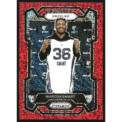 2023-24 Panini Prizm Prizms Red Sparkle #62 Marcus Smart