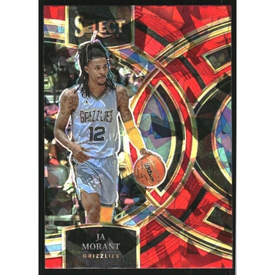 2023-24 Select Prizms Red Cracked Ice #136 Ja Morant