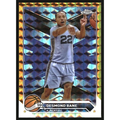 2023-24 Topps Chrome Gold Geometric Refractors #136 Desmond Bane