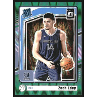 2024-25 Donruss Optic Green Seismic #288 Zach Edey RR
