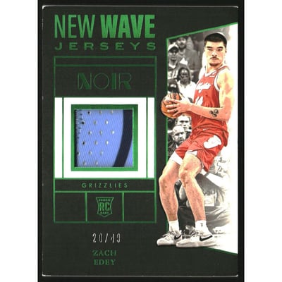 2024-25 Panini Noir New Wave Jerseys Holo Green #3 Zach Edey